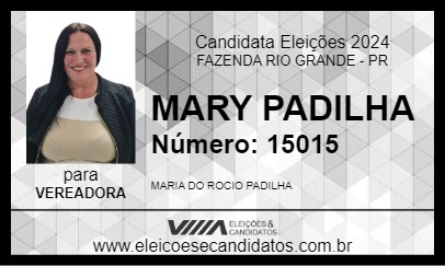 Candidato MARY PADILHA 2024 - FAZENDA RIO GRANDE - Eleições