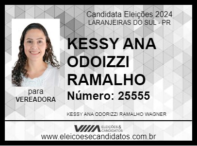 Candidato PROFESSORA KESSY 2024 - LARANJEIRAS DO SUL - Eleições