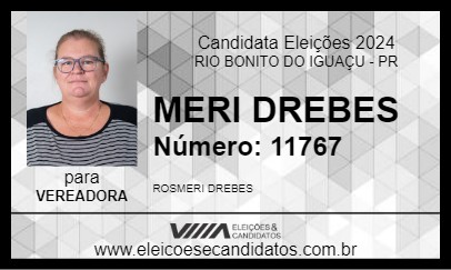 Candidato MERI DREBES 2024 - RIO BONITO DO IGUAÇU - Eleições