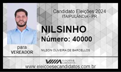 Candidato NILSINHO 2024 - ITAIPULÂNDIA - Eleições