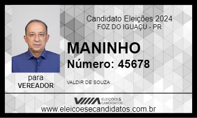 Candidato MANINHO 2024 - FOZ DO IGUAÇU - Eleições