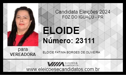 Candidato ELOIDE 2024 - FOZ DO IGUAÇU - Eleições