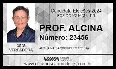 Candidato PROF. ALCINA 2024 - FOZ DO IGUAÇU - Eleições