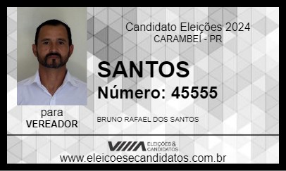 Candidato BRUNO SANTOS 2024 - CARAMBEÍ - Eleições