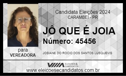 Candidato JÔ QUE É JOIA 2024 - CARAMBEÍ - Eleições