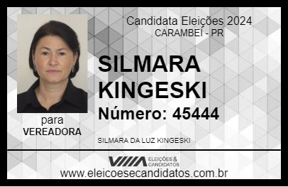 Candidato SILMARA KINGESKI 2024 - CARAMBEÍ - Eleições