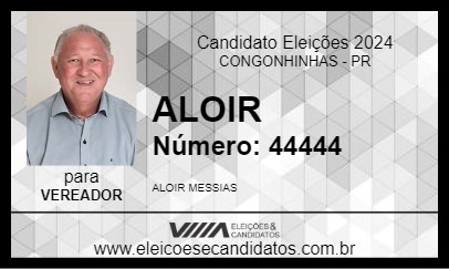 Candidato ALOIR 2024 - CONGONHINHAS - Eleições