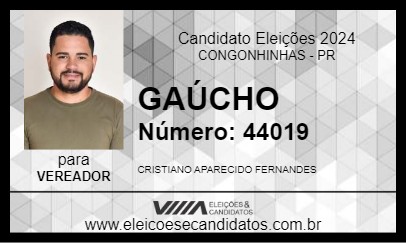 Candidato GAÚCHO 2024 - CONGONHINHAS - Eleições