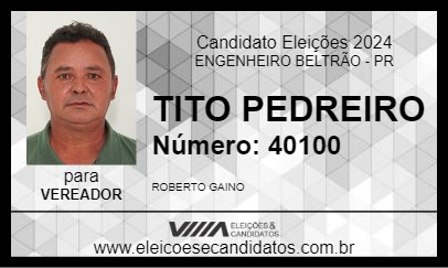 Candidato TITO PEDREIRO 2024 - ENGENHEIRO BELTRÃO - Eleições