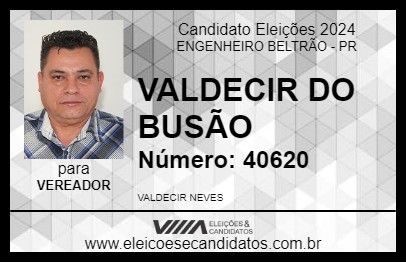 Candidato VALDECIR DO BUSÃO 2024 - ENGENHEIRO BELTRÃO - Eleições