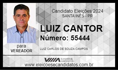 Candidato LUIZ CANTOR 2024 - SANTA INÊS - Eleições