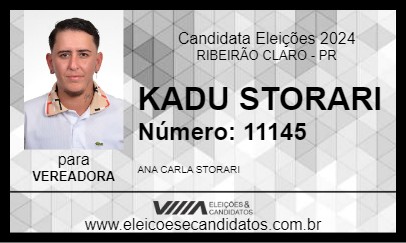 Candidato KADU STORARI  2024 - RIBEIRÃO CLARO - Eleições