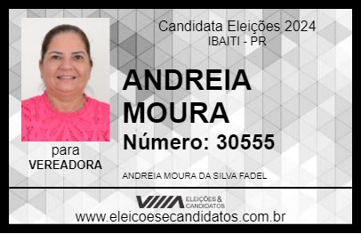 Candidato ANDREIA MOURA 2024 - IBAITI - Eleições