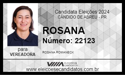 Candidato ROSANA 2024 - CÂNDIDO DE ABREU - Eleições