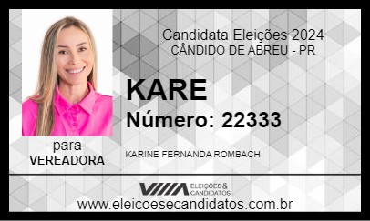 Candidato KARE 2024 - CÂNDIDO DE ABREU - Eleições