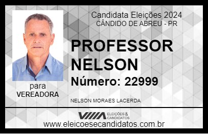 Candidato PROFESSOR NELSON 2024 - CÂNDIDO DE ABREU - Eleições