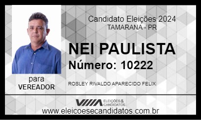 Candidato NEI PAULISTA  2024 - TAMARANA - Eleições