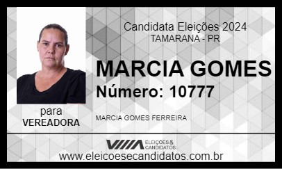 Candidato MARCIA GOMES 2024 - TAMARANA - Eleições