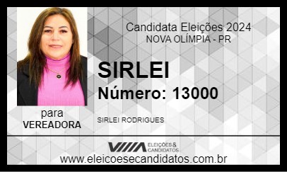 Candidato SIRLEI 2024 - NOVA OLÍMPIA - Eleições