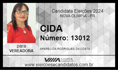 Candidato CIDA 2024 - NOVA OLÍMPIA - Eleições