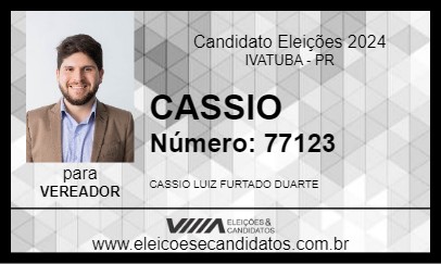 Candidato CASSIO 2024 - IVATUBA - Eleições