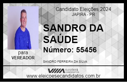 Candidato SANDRO DA SAÚDE 2024 - JAPIRA - Eleições