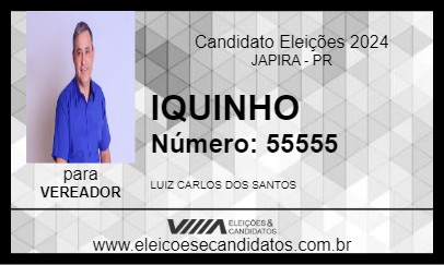 Candidato IQUINHO 2024 - JAPIRA - Eleições