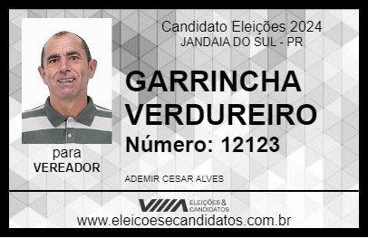 Candidato GARRINCHA VERDUREIRO 2024 - JANDAIA DO SUL - Eleições