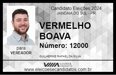 Candidato VERMELHO BOAVA 2024 - JANDAIA DO SUL - Eleições