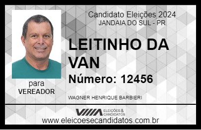 Candidato LEITINHO DA VAN 2024 - JANDAIA DO SUL - Eleições