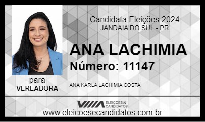 Candidato ANINHA LACHIMIA 2024 - JANDAIA DO SUL - Eleições