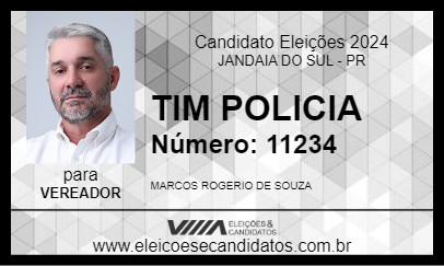 Candidato TIM POLICIA 2024 - JANDAIA DO SUL - Eleições