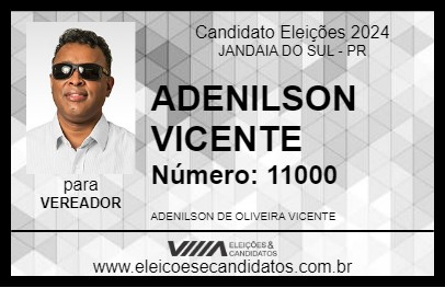 Candidato ADENILSON VICENTE 2024 - JANDAIA DO SUL - Eleições