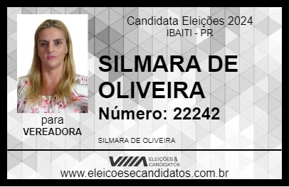 Candidato SILMARA DE OLIVEIRA 2024 - IBAITI - Eleições