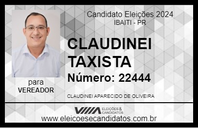 Candidato CLAUDINEI TAXISTA 2024 - IBAITI - Eleições