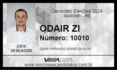 Candidato ODAIR ZI 2024 - MARUMBI - Eleições