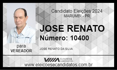 Candidato JOSE RENATO 2024 - MARUMBI - Eleições