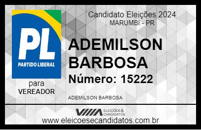 Candidato ADEMILSON BARBOSA 2024 - MARUMBI - Eleições