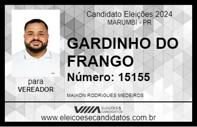 Candidato GORDINHO DO FRANGO 2024 - MARUMBI - Eleições