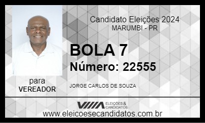 Candidato BOLA 7 2024 - MARUMBI - Eleições