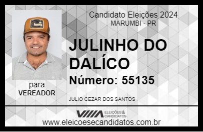 Candidato JULINHO DO DALÍCIO 2024 - MARUMBI - Eleições