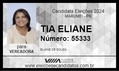 Candidato TIA ELIANE 2024 - MARUMBI - Eleições