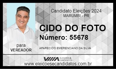 Candidato CIDO DO FOTO 2024 - MARUMBI - Eleições