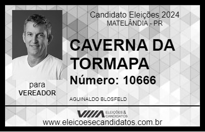 Candidato AGUINALDO CAVERNA 2024 - MATELÂNDIA - Eleições