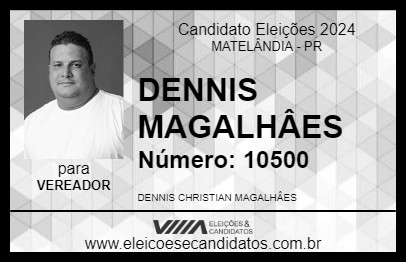 Candidato DENNIS MAGALHÂES 2024 - MATELÂNDIA - Eleições