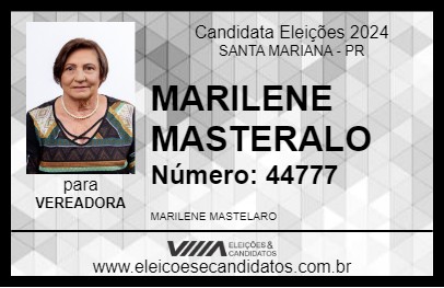 Candidato MARILENE MASTELARO 2024 - SANTA MARIANA - Eleições