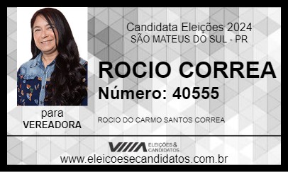 Candidato ROCIO CORREA 2024 - SÃO MATEUS DO SUL - Eleições