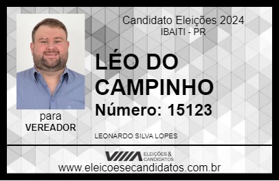 Candidato LÉO DO CAMPINHO 2024 - IBAITI - Eleições