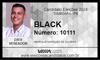 Candidato BLACK 2024 - TAMBOARA - Eleições