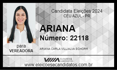 Candidato ARIANA 2024 - CÉU AZUL - Eleições